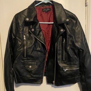Love Tree Black Leather Jacket